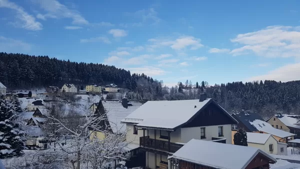 Ferienhaus im Winter